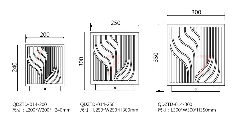 (QDZTD-014)~zΰ^200mm250mm300mmߴʾD